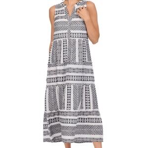 Mud Pie Burke Jacquard Midi Dress size M
